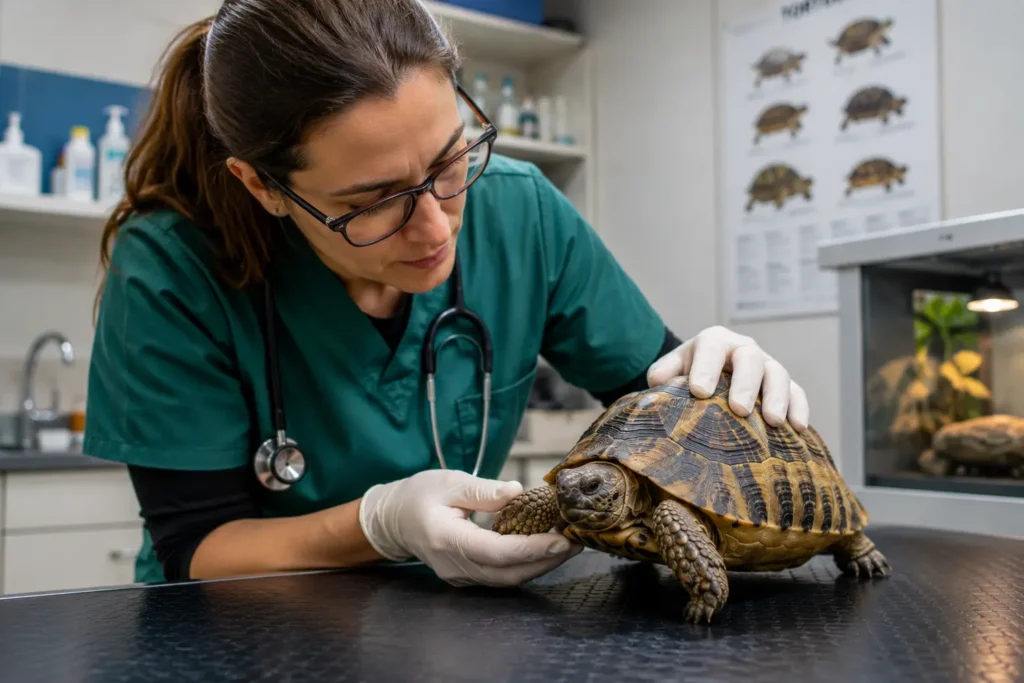 veterinaire tortue terrestre avant hibernation