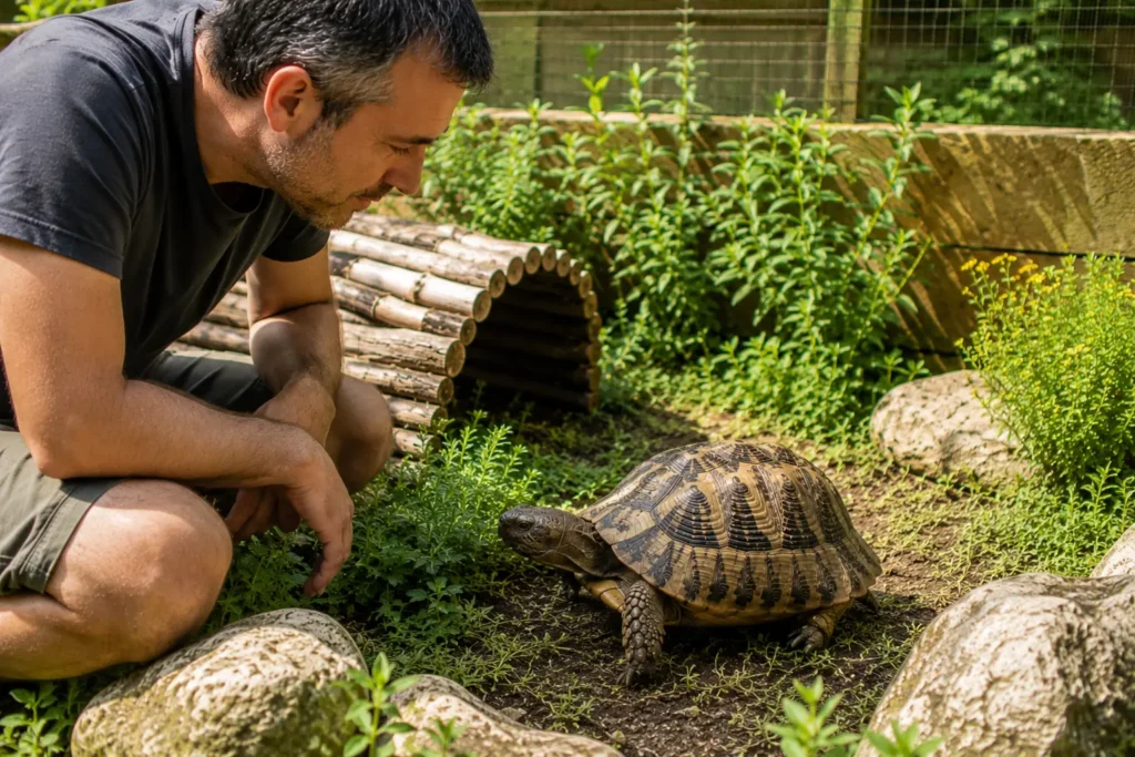 surveiller comportement tortue terrestre