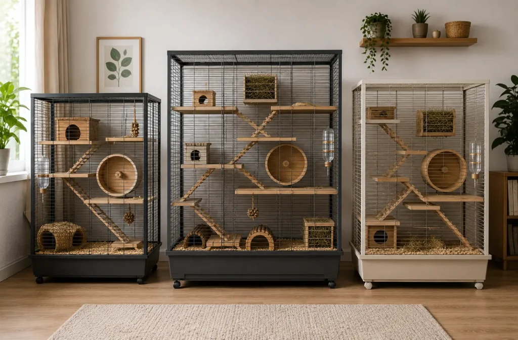 comparaison de plusieurs cages pour octodon