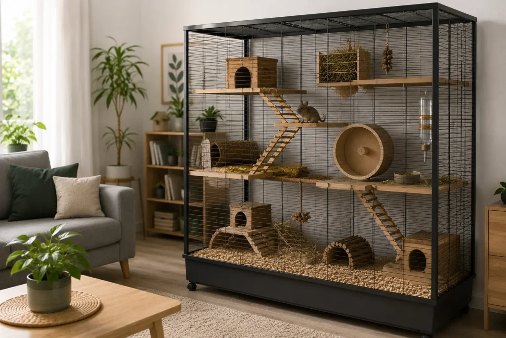 grand habitat adapté pour un octodon