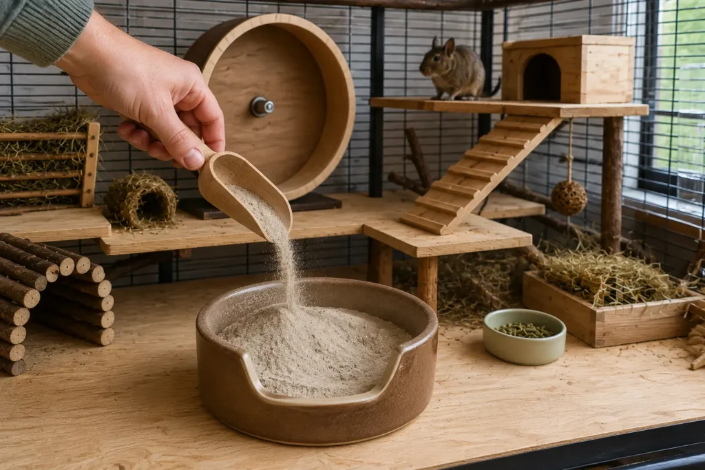 Comparaison des récipients pour le bain de sable de l’octodon